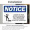 Signmission Ladder To Roof Access Requires Sign, Vinyl Decal, 10in W x 7in L, 2PK OS-2PACK-NS-D-710-L-13950 - alternate 5